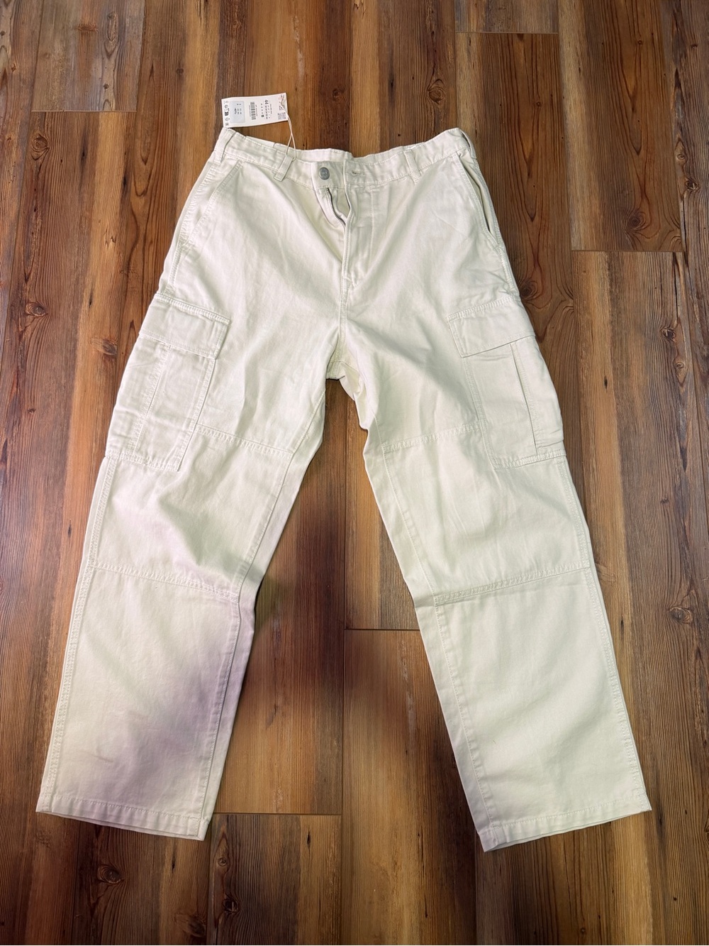 ZARA Men's Beige Cargo Pants - Lightweight Utility Trousers NWT SIZE 34 men